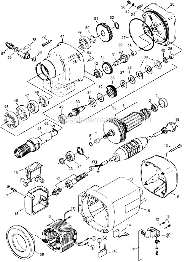 Page A Diagram and Parts List for MANTAIV  MK Diamond Electric Drill